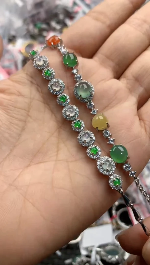 银S925镶嵌戒指翡翠10             1