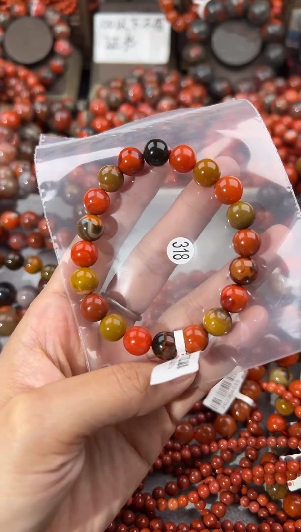 南红玛瑙手串未镶嵌10+