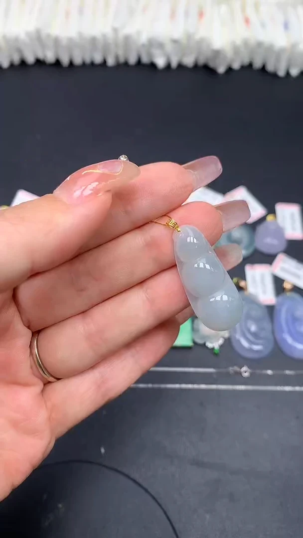 翡翠18K金镶嵌吊坠(不含链)MS193880