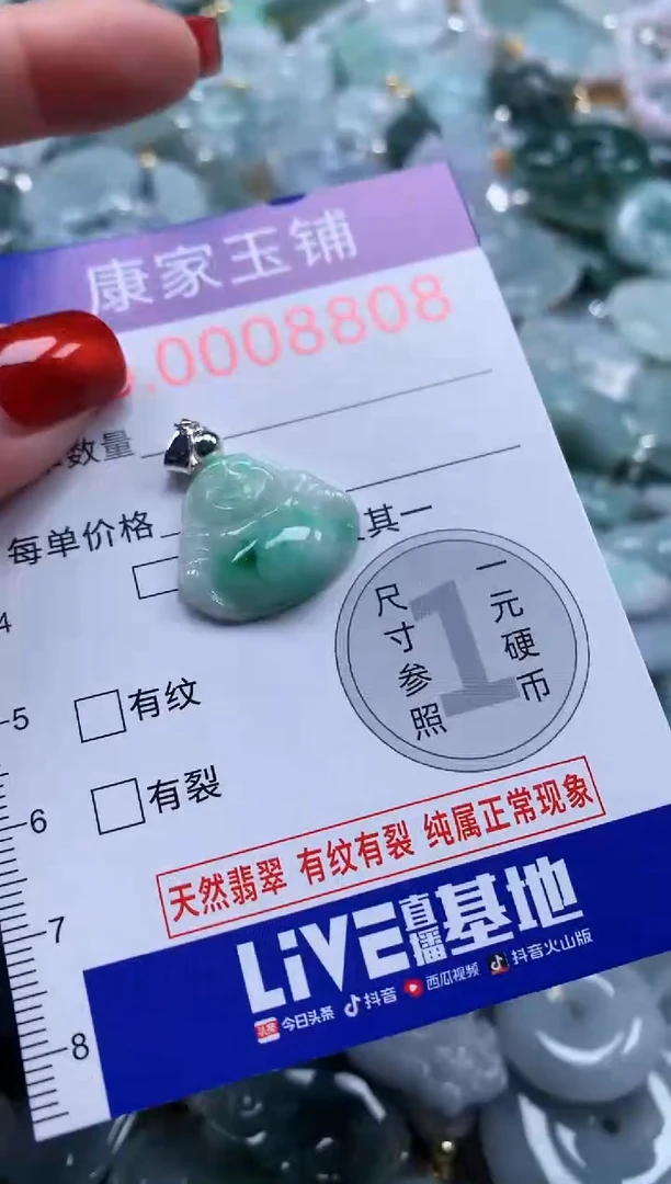 翡翠未镶嵌吊坠(不含链)8808