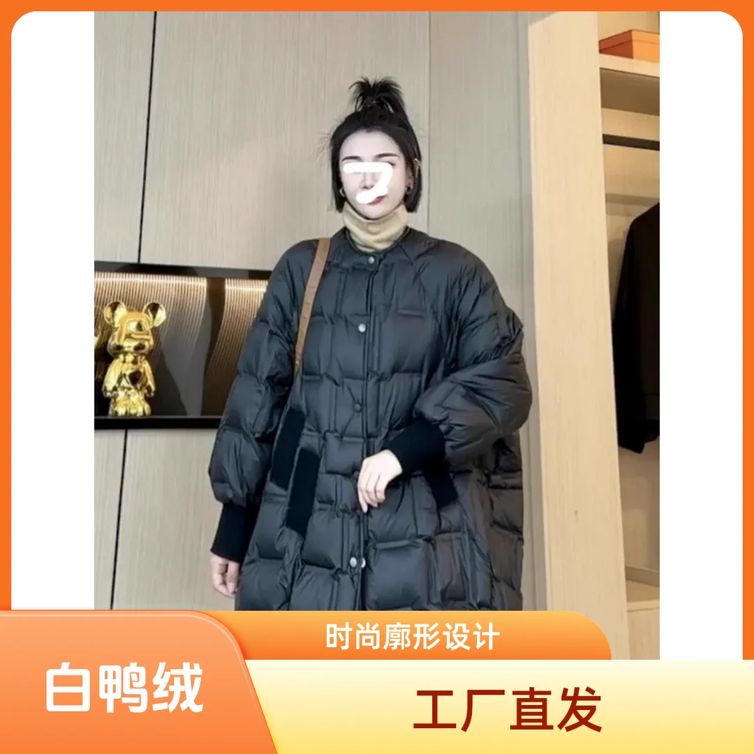 外套中长款高级感冬季欧货加厚中长款女羽绒服新款冬季羽绒服冬季