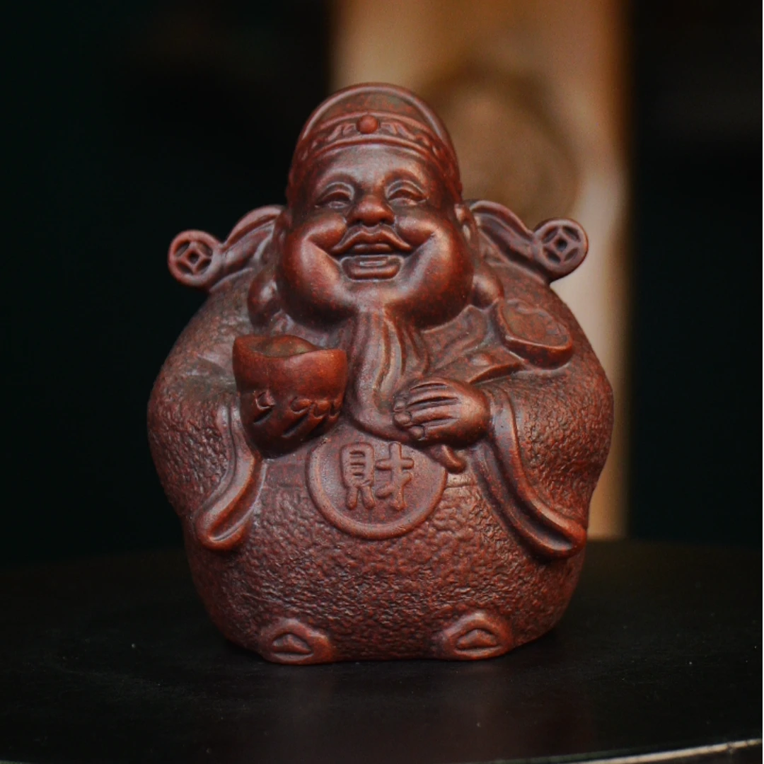 大元宝财神 宜兴紫砂茶宠摆件