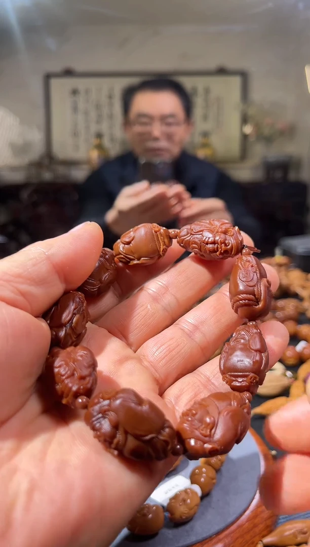 手串橄榄核老核财神手串1.8