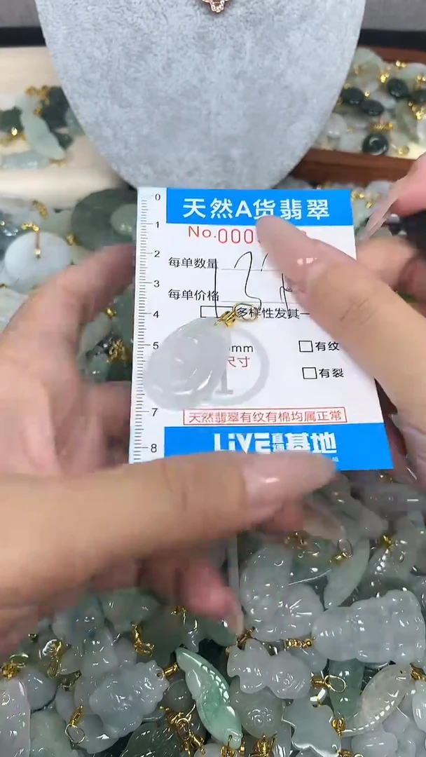 翡翠未镶嵌颈饰净货挂件-5822