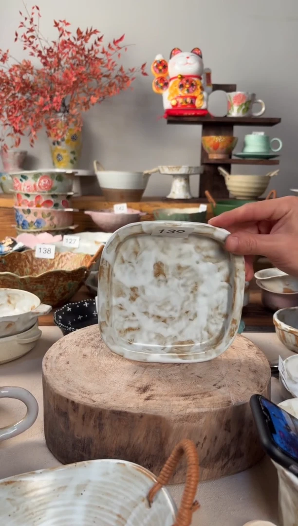 陶瓷139-粗陶盘子