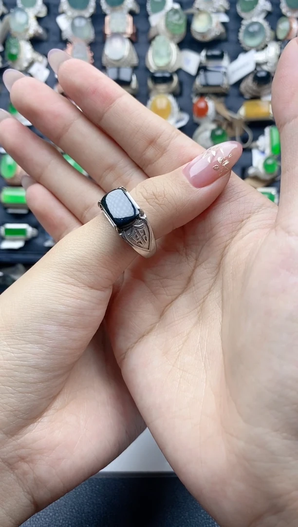 【闪购商品】翡翠戒指未镶嵌天然A货翡翠男戒