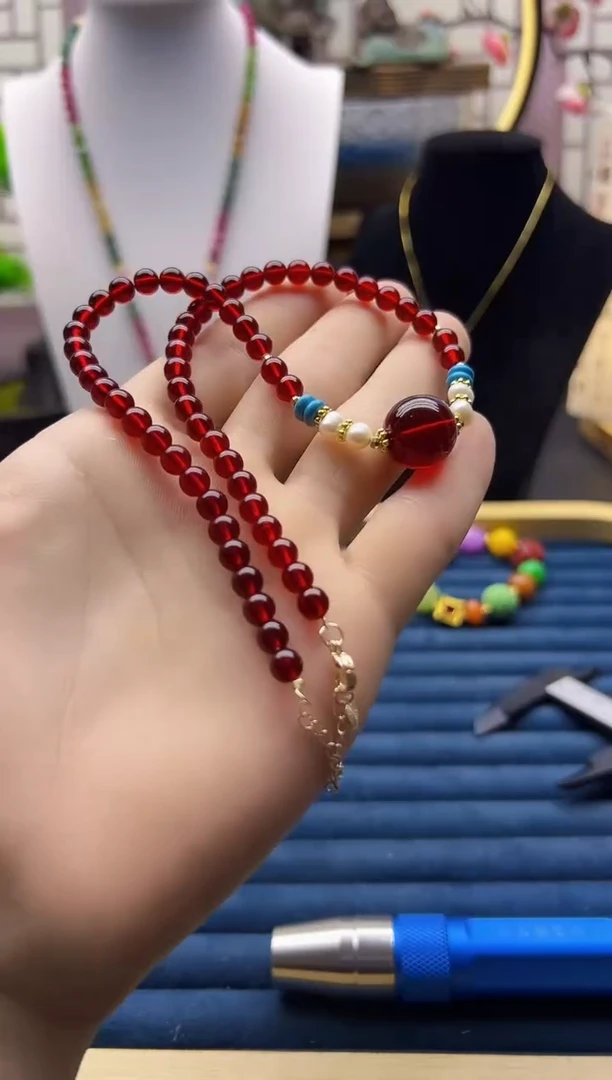 【闪购商品】血珀颈饰14K金镶嵌X294