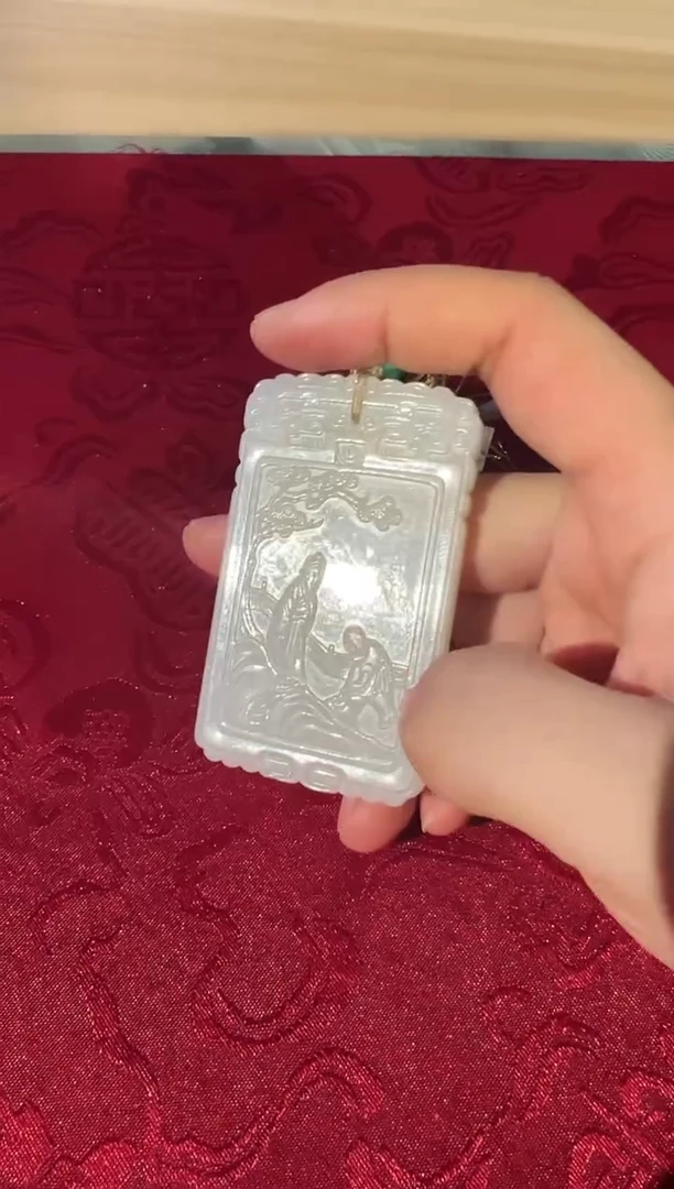 【闪购商品】和田玉挂件未镶嵌29俩人 和田玉白玉子冈