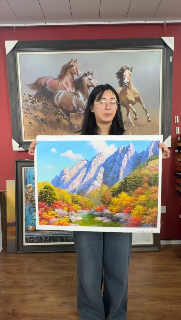 油画【83号】约50*70cm丨朝鲜原创纯手绘孤品油画丨顺丰包邮