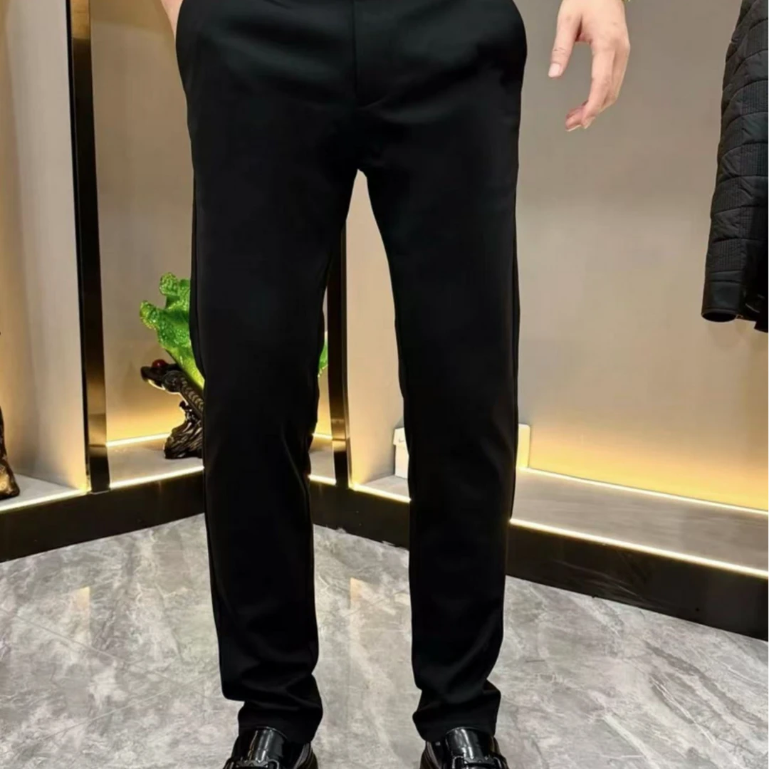 2025春季新款男士纯色弹力西裤商务休闲百搭直筒裤ZR4060