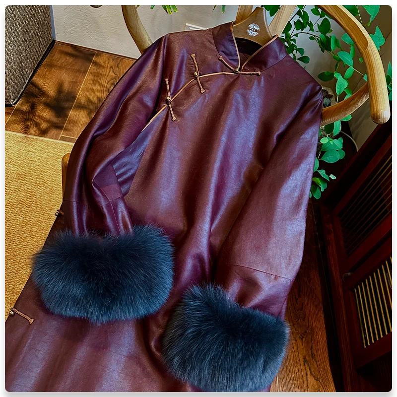 【书韵风华】原创国风新中式红云纱棉袍子HS97313