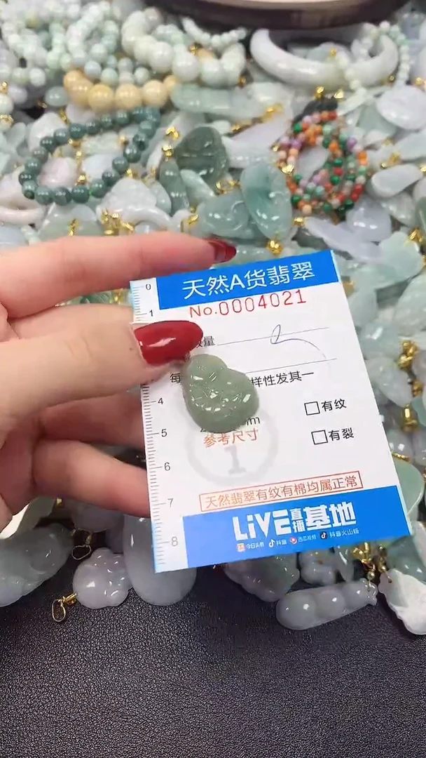 颈饰未镶嵌翡翠净货挂件-4021