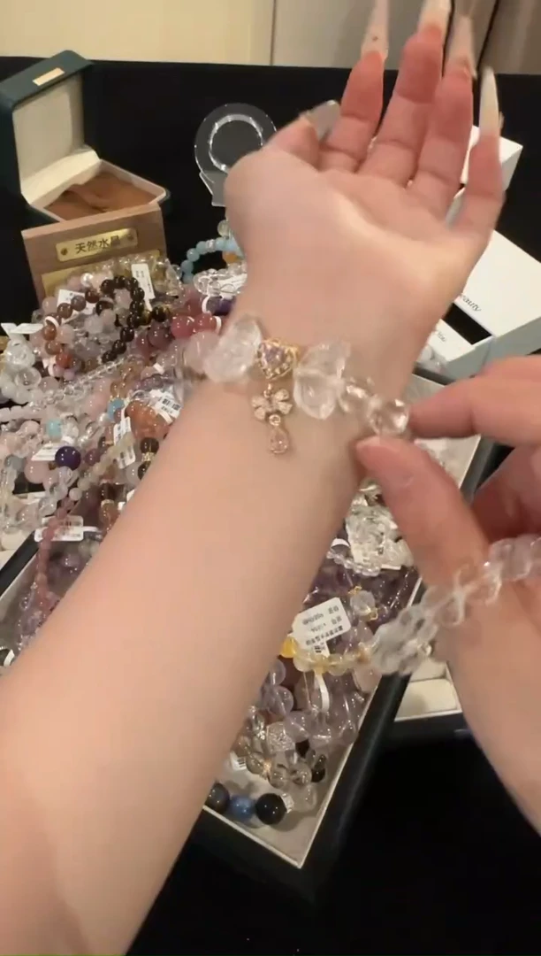 水晶手链合金白水晶x600