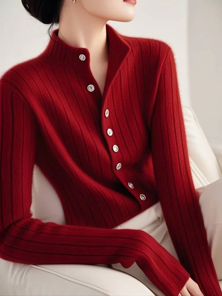 软糯慵懒好看小香风毛衣长袖打底针织衫上衣女冬季显瘦气质网红