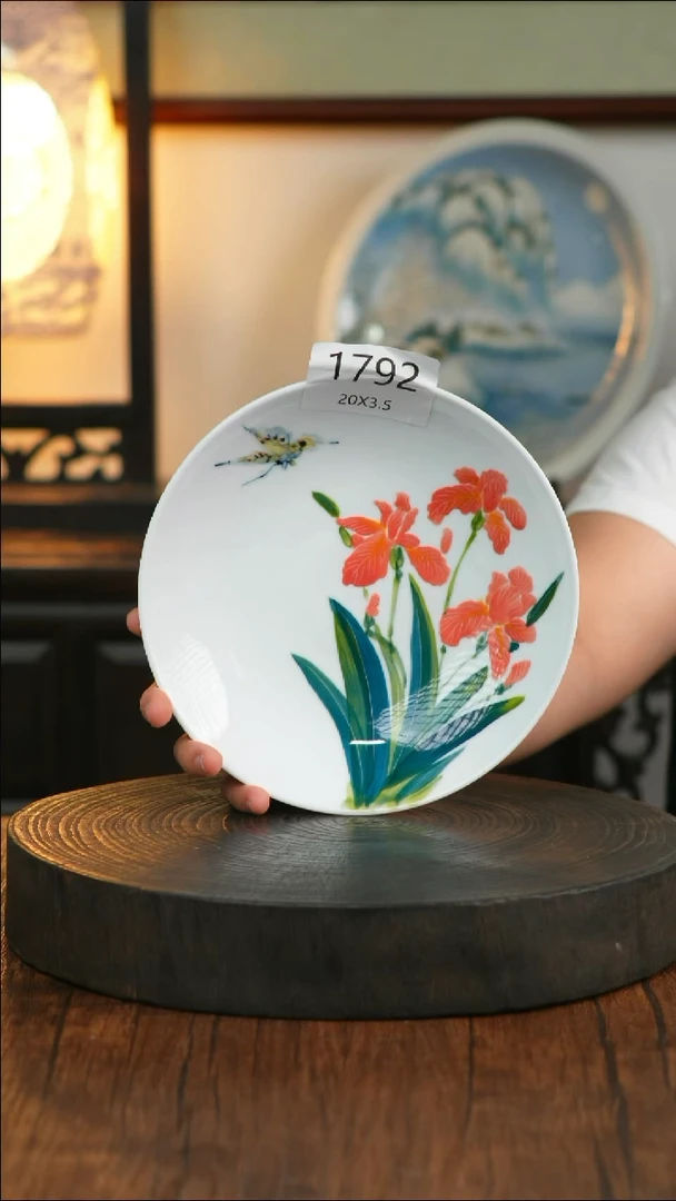 盘景德镇釉下五彩盘1792