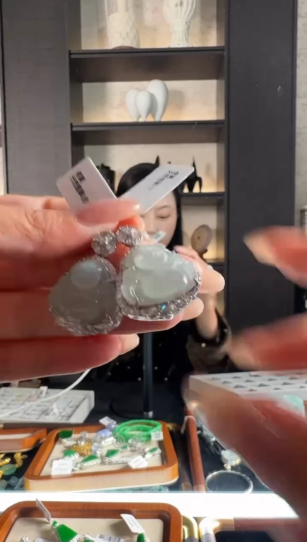 颈饰银S925镶嵌翡翠83