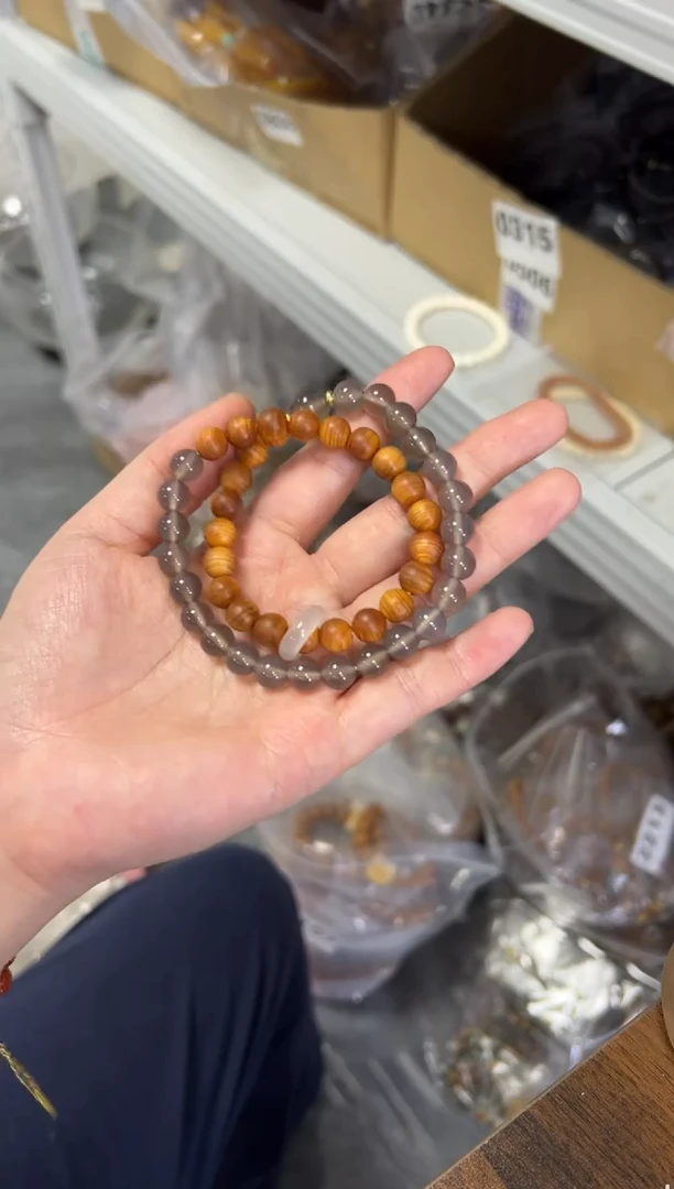 未镶嵌柏木（崖柏）手串红油崖柏烟紫跑环款双圈8M（1810）