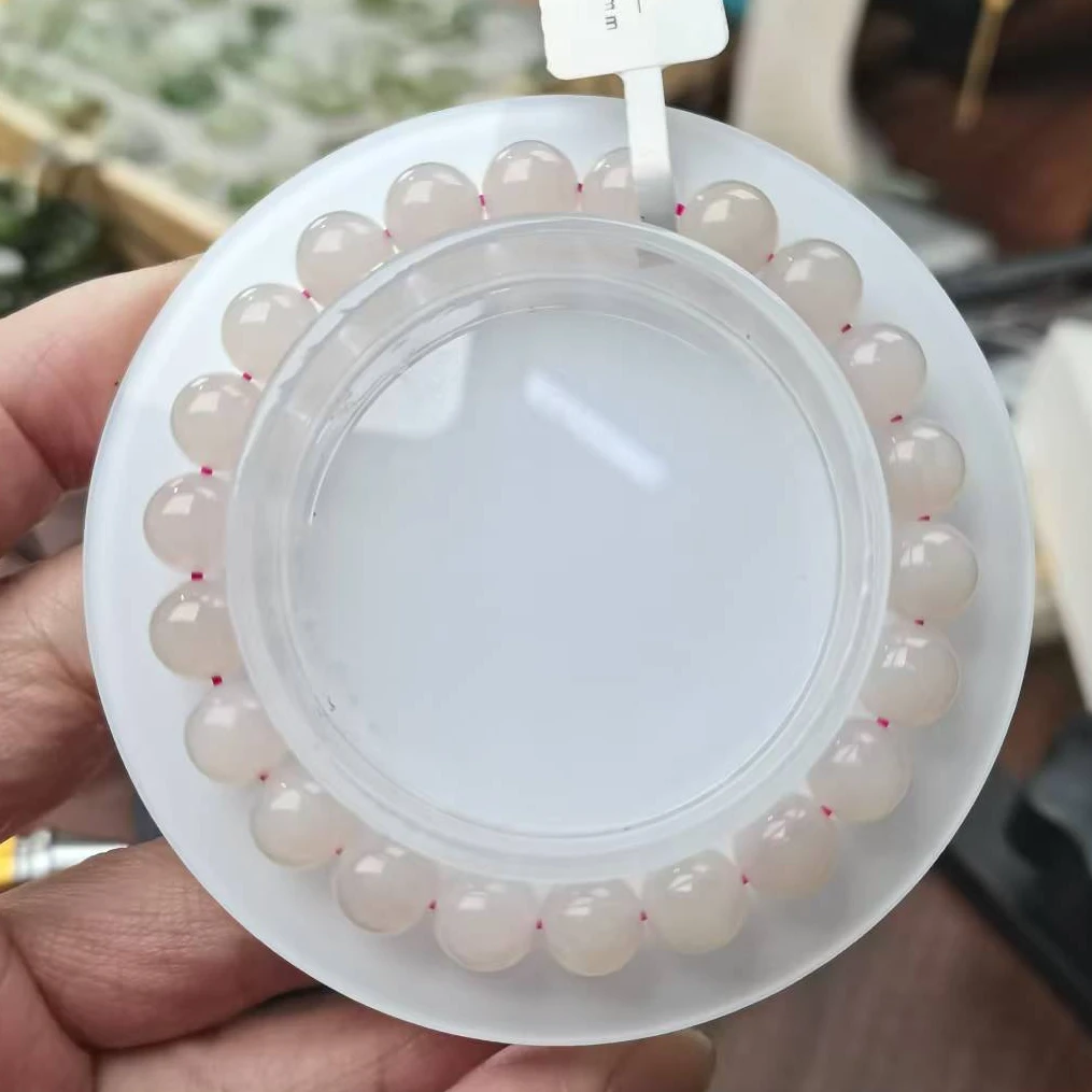 和田玉8mm藕粉手链Y66066 @多样性发一