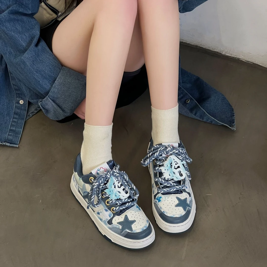 【星星鞋系列】新款复古时尚星星板鞋ins潮鞋日常休闲鞋