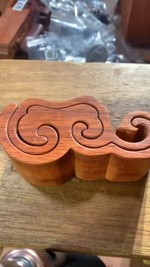 非洲紫檀（红花梨）灵芝手机支架