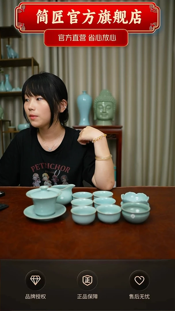 一级臻稀马蹄盖碗套盒 68编码杯
