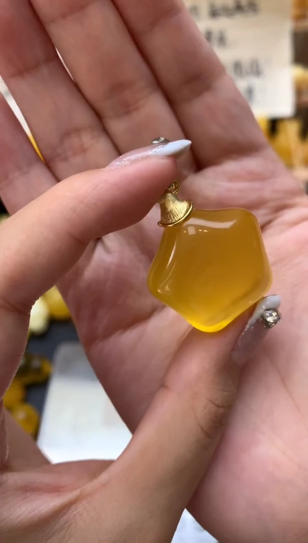 琥珀银S925镶嵌珠宝奇石040琥珀蜜蜡微瑕