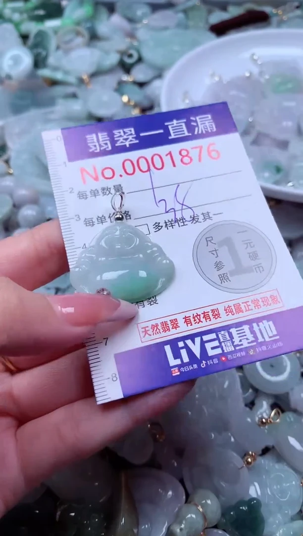 翡翠未镶嵌吊坠(不含链)1876