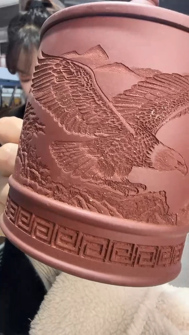 【闪购商品】紫砂盖杯紫砂盖杯大展宏图