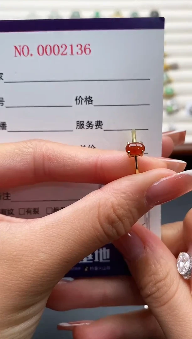 银S925镶嵌戒指翡翠4444444+5