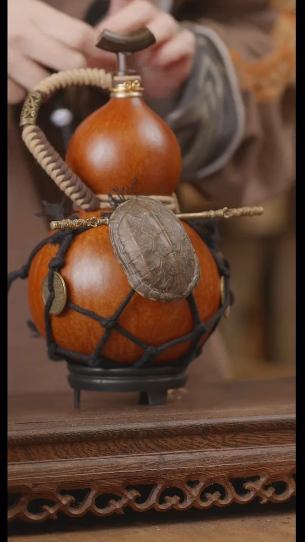 【闪购商品】132号精品天然大漆工艺防渗内胆酒葫芦~