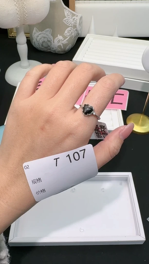 【闪购商品】辉石戒指银S925镶嵌多样性发一T107