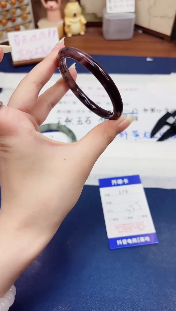石英质玉手镯未镶嵌179-紫罗兰-圈口55