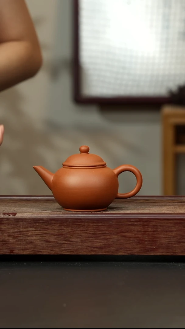 紫砂茶壶小红泥水平