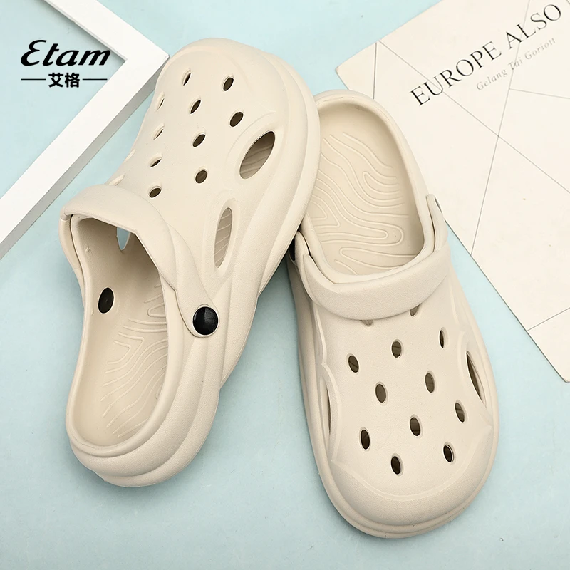 洞洞鞋注压鞋包头防滑厚底室外外穿夏季潮流软底休闲