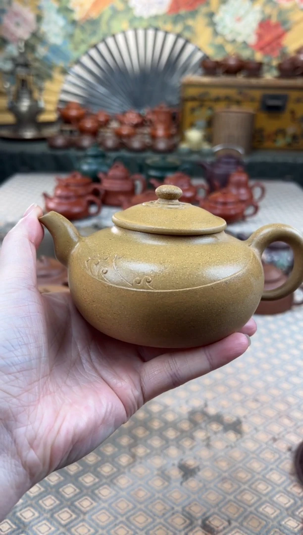 茶壶紫砂段泥海浪壶320CC