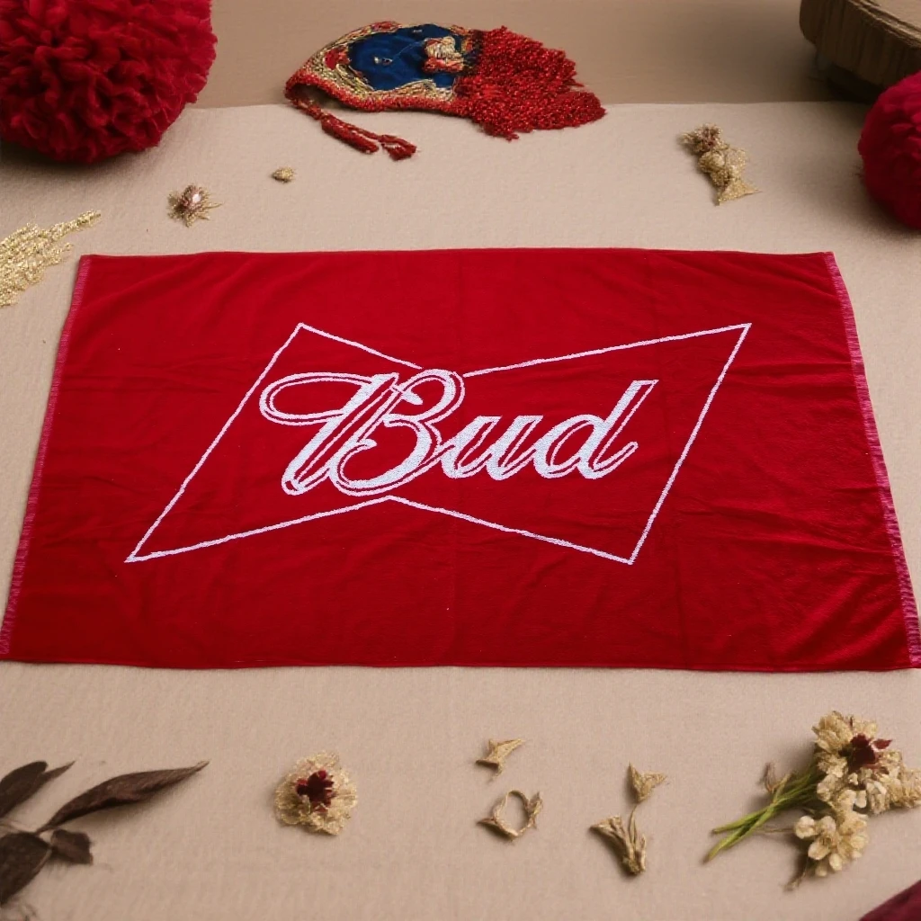 红色系纯棉毛巾浴巾尺寸约70*140起