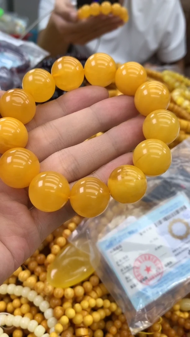 裸石蜜蜡未镶嵌手串