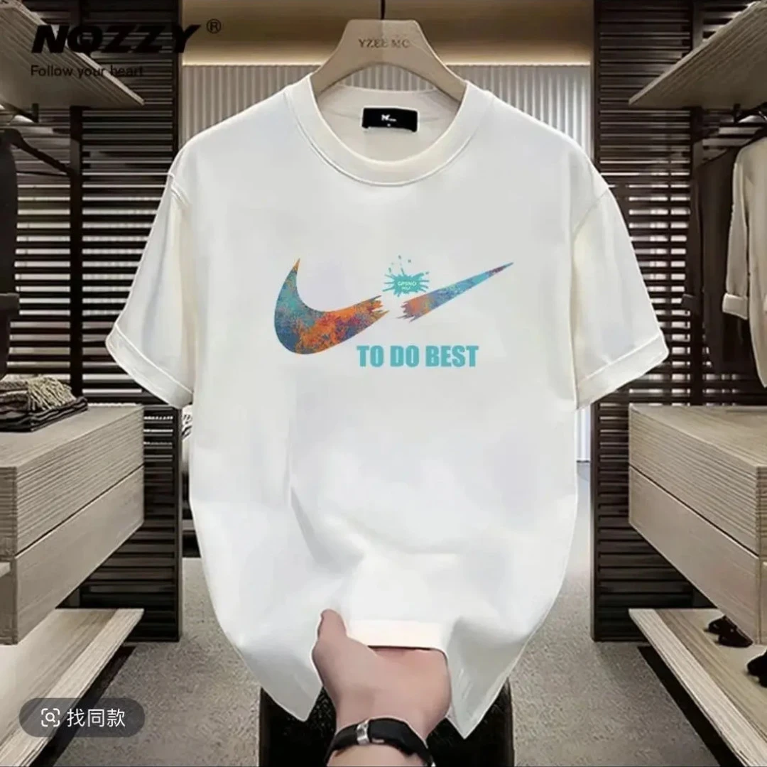 9013夏季情侣短袖圆领宽松潮流百搭宽松轻奢春夏舒适常规休闲