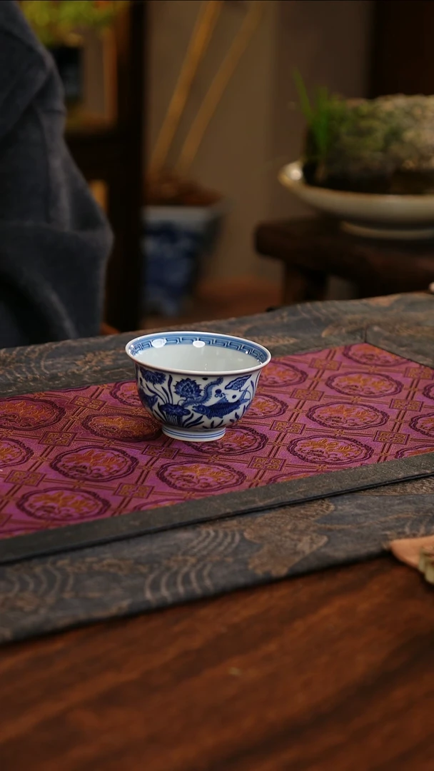 【闪购商品】杯子莹焰堂鱼藻纹撇口杯