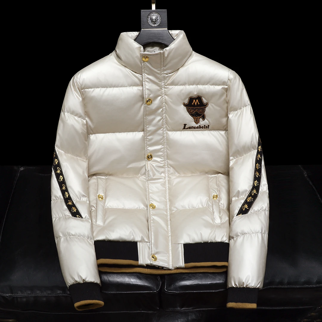 TANVIKENGD/泰维肯戈高端潮牌外套冬季刺绣加厚保暖立领羽绒夹克