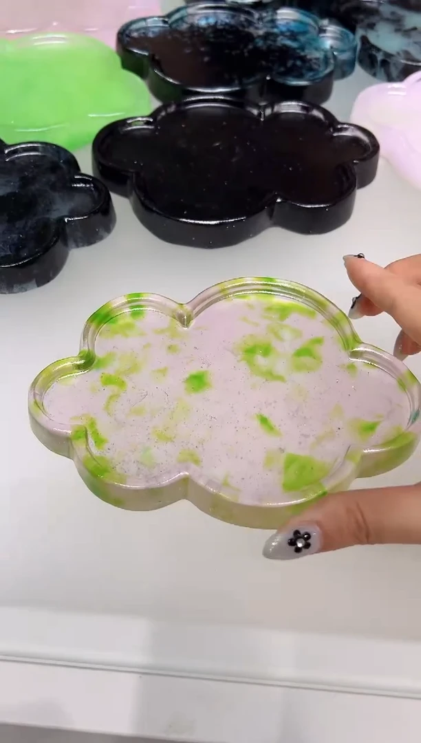 手工艺品琉璃古法琉璃粉绿色壶承