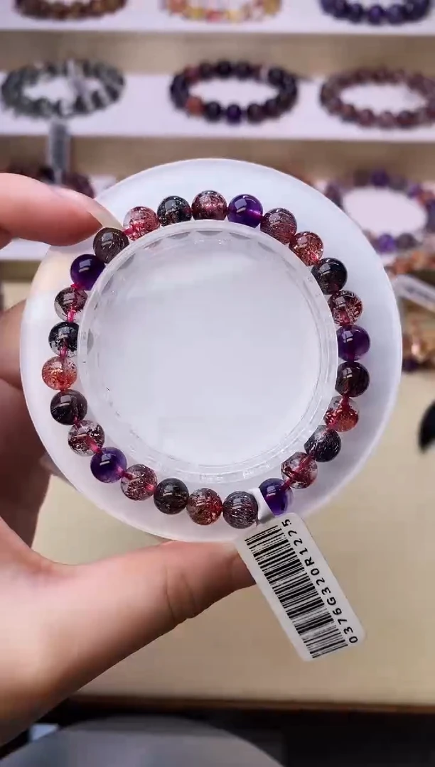 【闪购商品】水晶手链未镶嵌黑加仑超七单圈7m+