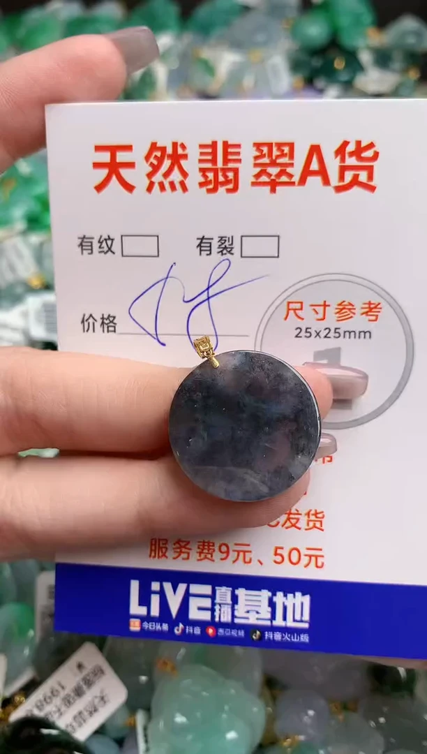 翡翠18K金镶嵌颈饰13003328