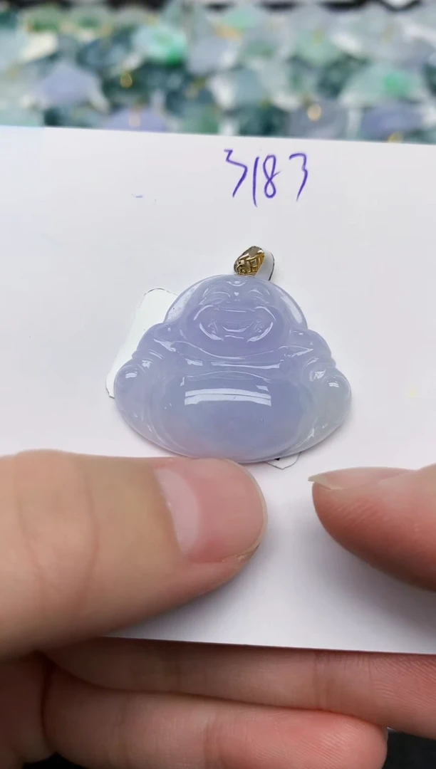 颈饰18K金镶嵌翡翠天然缅甸A货翡翠百元以上9元证书费自理