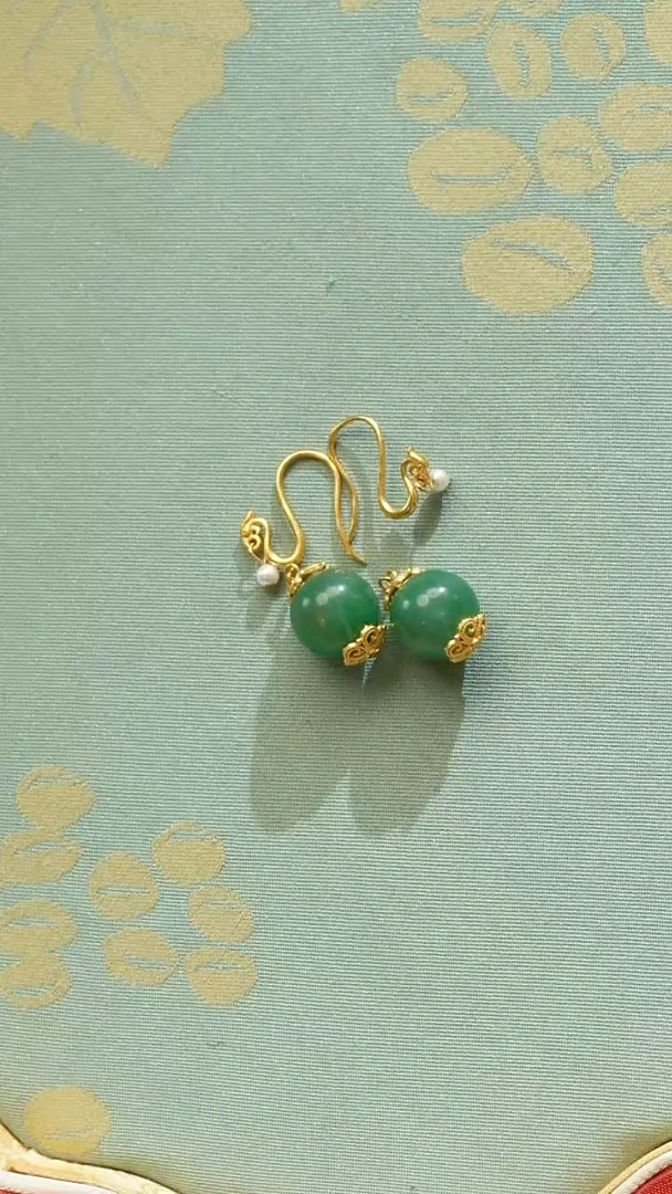 合金贝珠（仿珍珠）合金绿色珠子