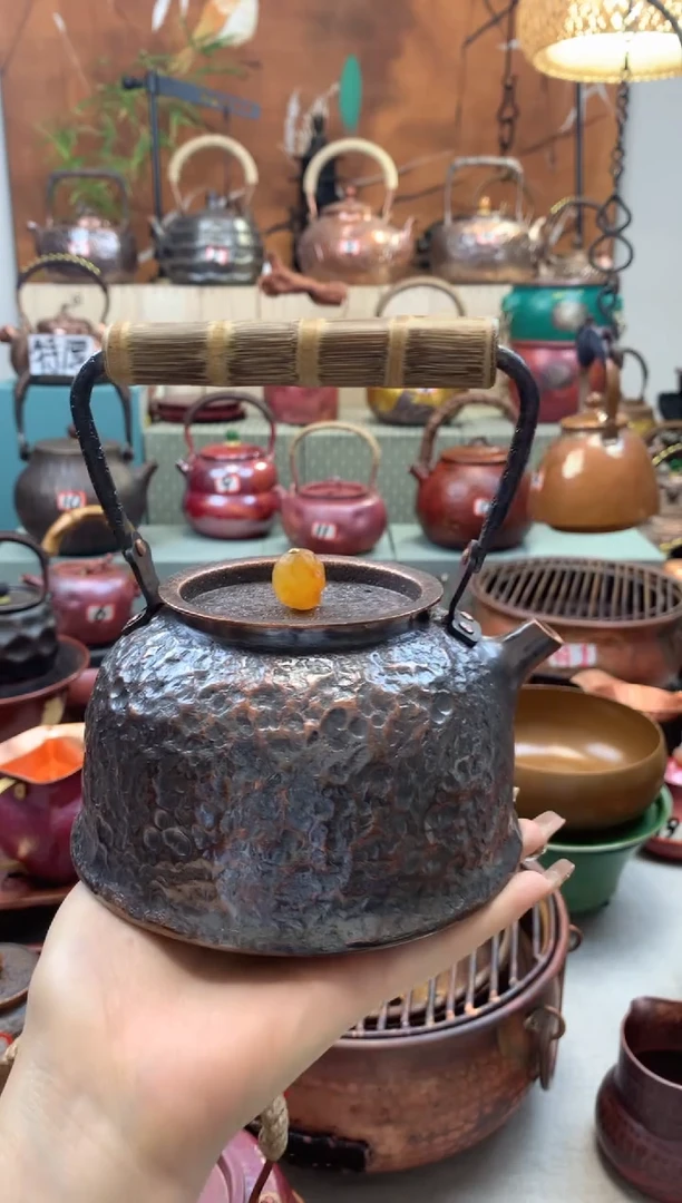 一**提竹节大号石头纹提梁壶