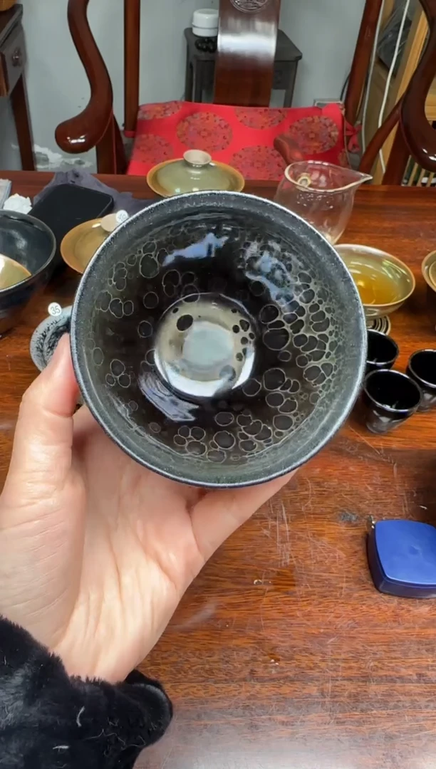 【闪购商品】茶盏65非遗名家罗云和老师新品刀锋口黑核滴