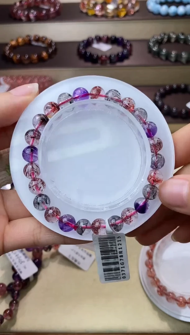 【闪购商品】水晶手链未镶嵌黑加仑超七单圈7m+