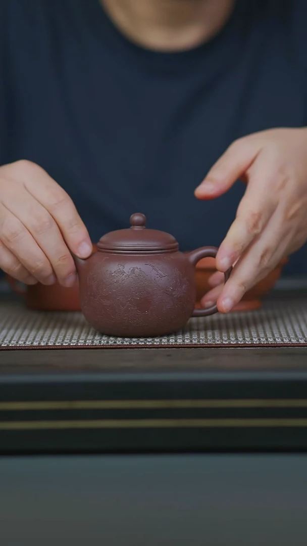 茶壶紫砂全手白玉底槽清八仙匏尊220cc