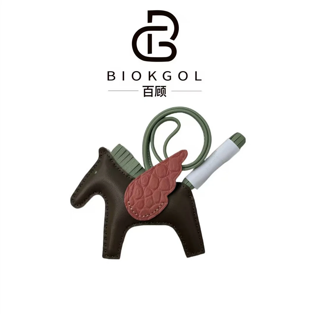 BIOKGOL/百顾原创设计  高定真皮   斜挎手提包     小马挂件5